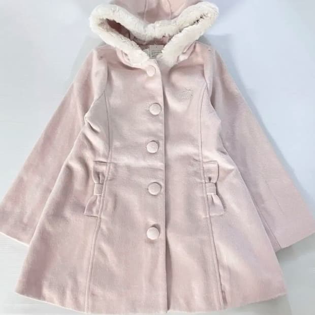 메조피아노 핑크 리본 후드퍼 코트 히메갸루 리즈리사 트랄라라 빈티지