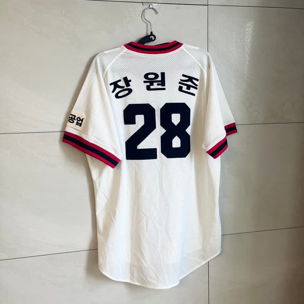 [105] 두산베어스 장원준 마킹 레트로 홈 야구 유니폼