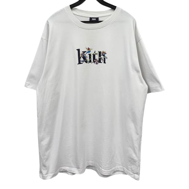 Kith 플라워 버드 화이트 반팔티