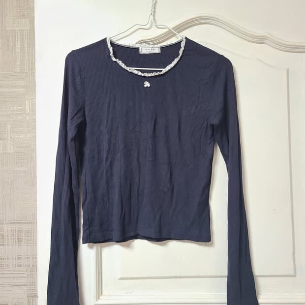 트위 긴팔 리본디테일