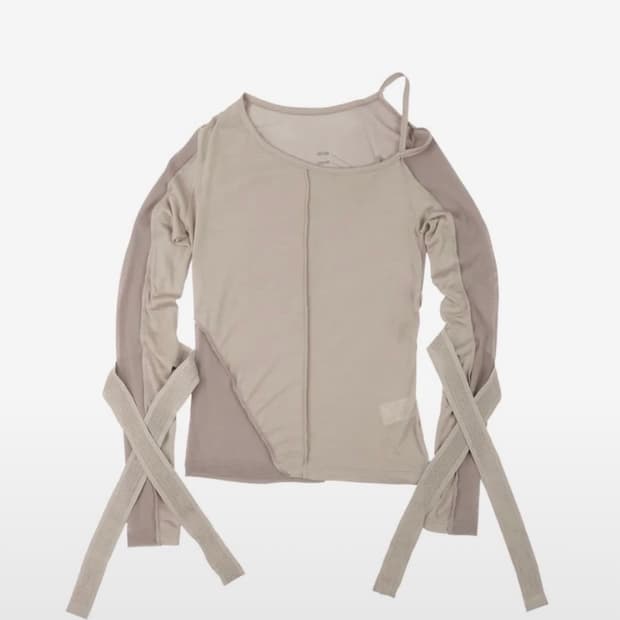 오호스 밴디지 매쉬 티셔츠 bandage mesh t