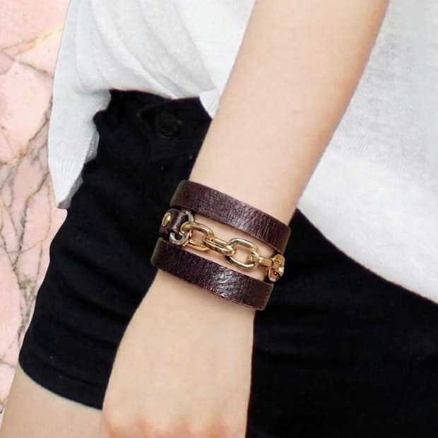 [Archive] Lambskin Suede Chain Bracelet