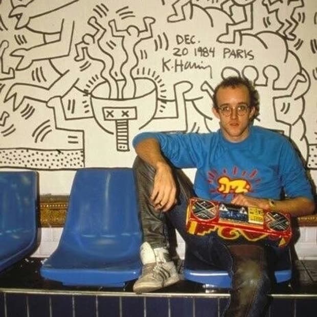 Rare)90-00s Keith Haring Art T(USA Made)