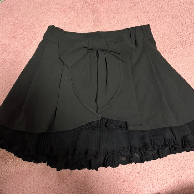 히메갸루 리본 레이스 스커트