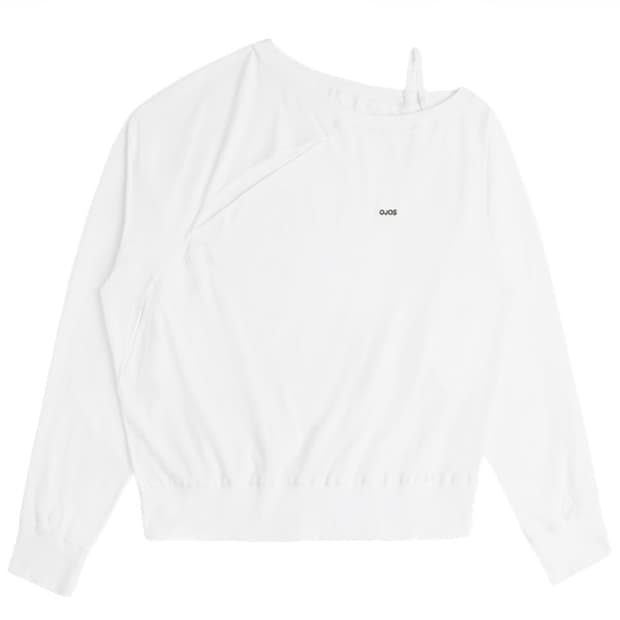 OJOS Twisted Button-Up Sweatshirt / WH