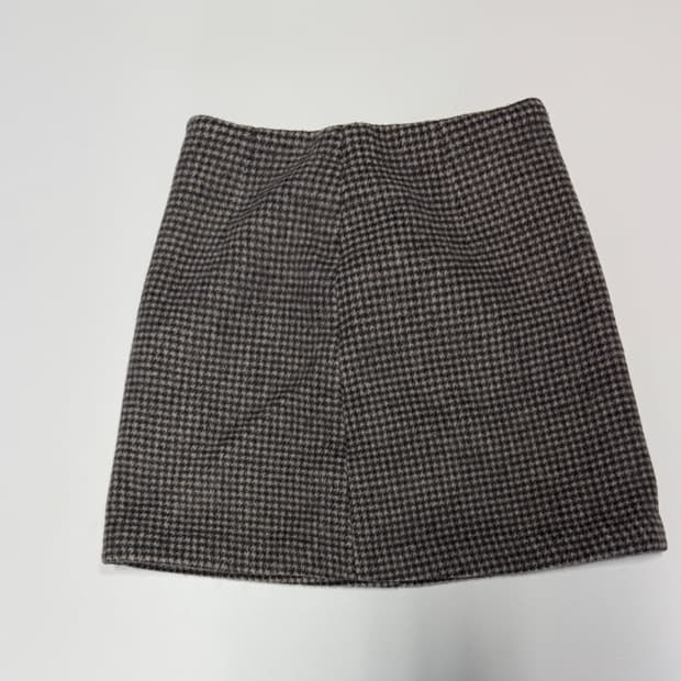 여성 망고매니플리즈 하운드투스 체크 울 스커트 치마