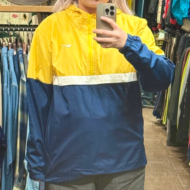 [HI] 나이키 바람막이 옐로우네이비