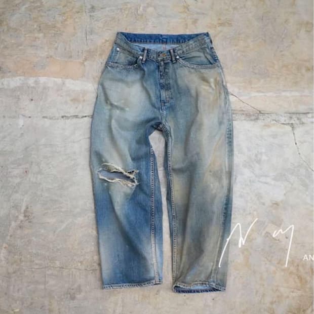 1) ancellm UNEVEN 5P DENIM for isetan