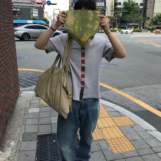 꼼데가르송 셔츠 도킹 패치 반팔티