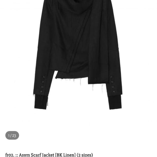 하르테올뎀 Asym Scarf Jacket