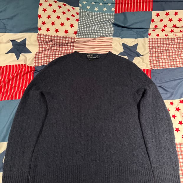 폴로 캐시미어 100 케이블 니트