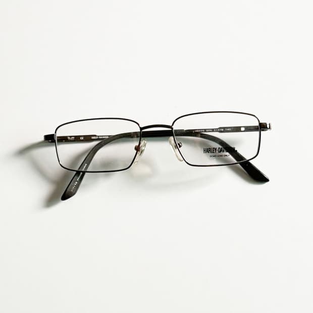 할리 데이비슨 슬림 스퀘어 메탈 프레임 빈티지 안경