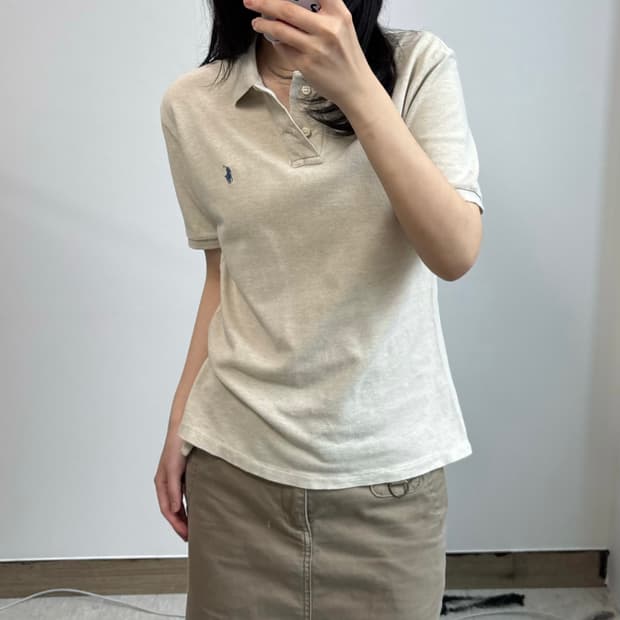 폴로 랄프로렌 베이지 PK 반팔 티셔츠