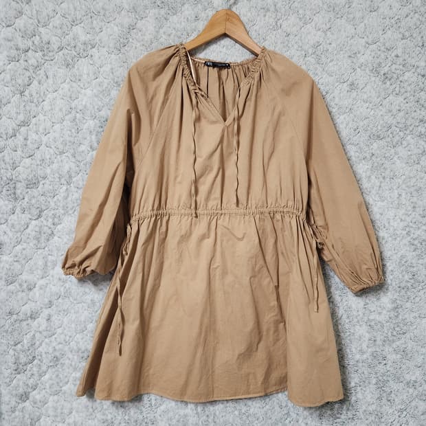 H565 [XS] 자라 면 원피스
