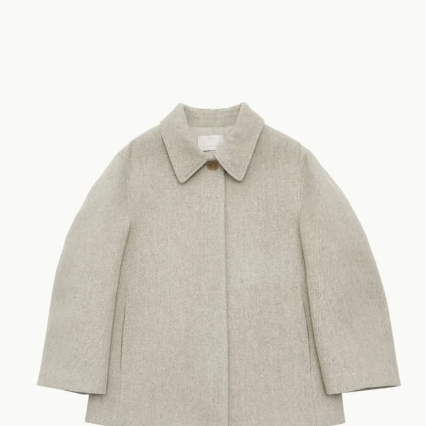 아모멘토 아워글래스 하프코트 베이지