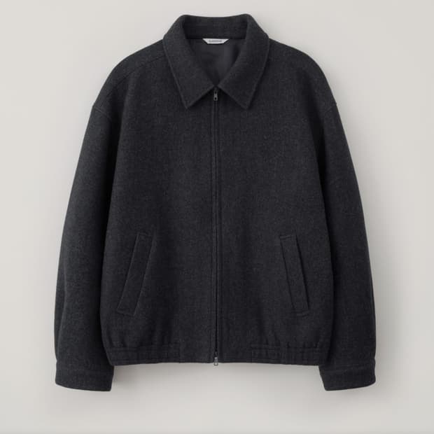 블랭크룸 울 블루종자켓 차콜 1사이즈