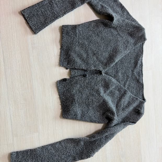 앙고라 크롭 가디건