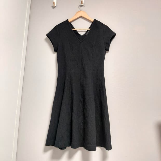 빈티지 블랙 슬림 원피스