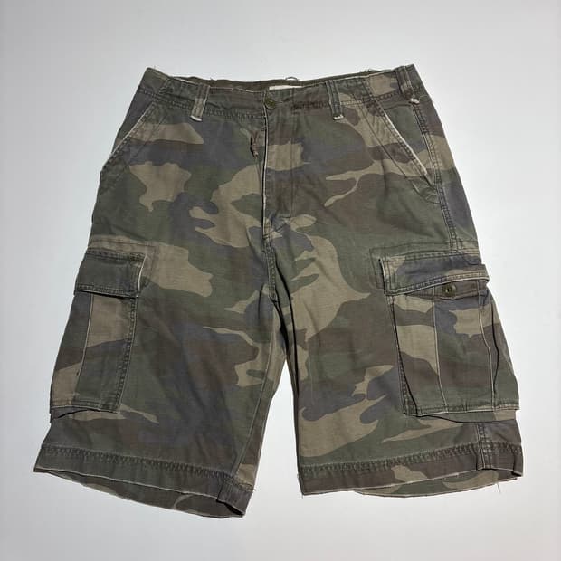 Hco1922 빈티지 카모 카고 반바지 