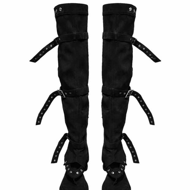 TOE-POST THIGH HIGH BOOTS - M