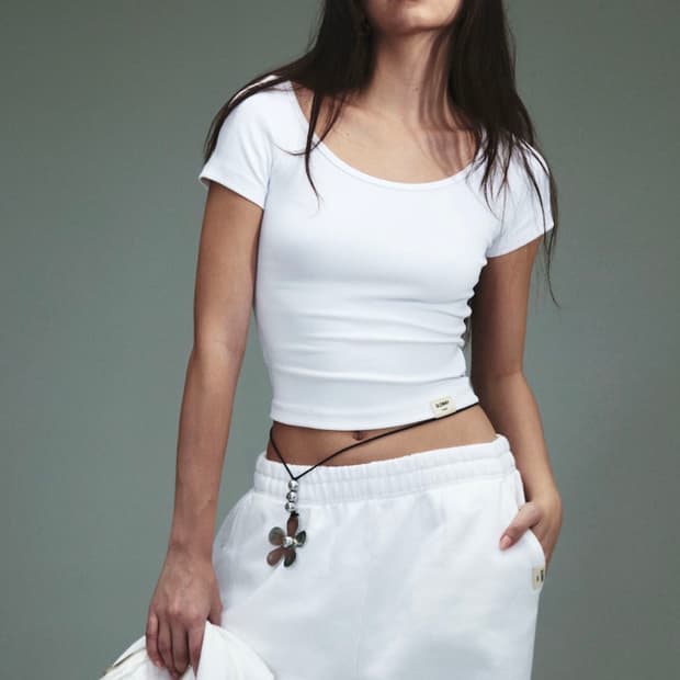 글로니 G CLASSIC RIB TEE (WHITE)