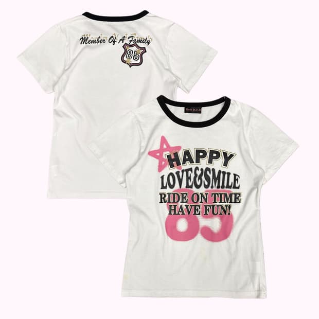 kitsch lettering crop t-shirt