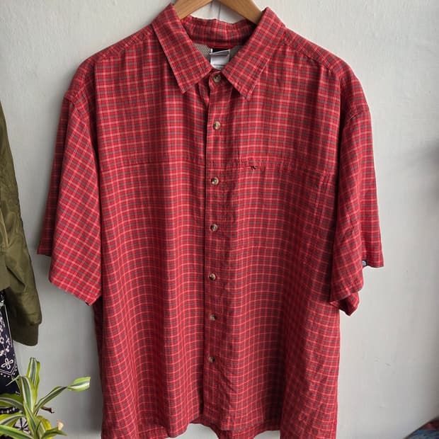 THE NORTH FACE / 레드 체크 반팔 셔츠