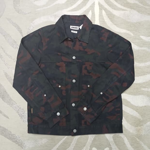 ONIKI JAPAN 앤틱 카모 워크 자켓 