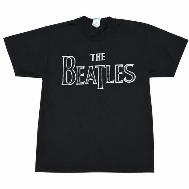 Beatles 2005 공식 라이선스 빈티지 블랙 티셔츠