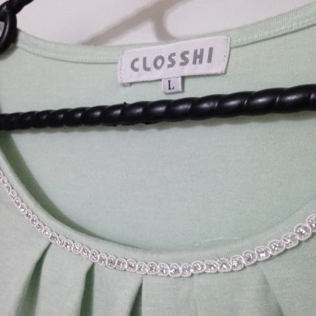 Jp 일본 빈티지 민트 sleeve blouse