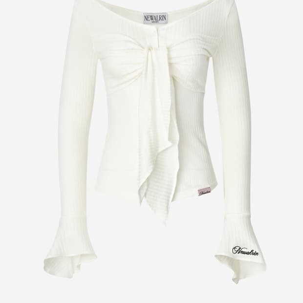 뉴얼린 달링 트위스트 버튼 블라우스