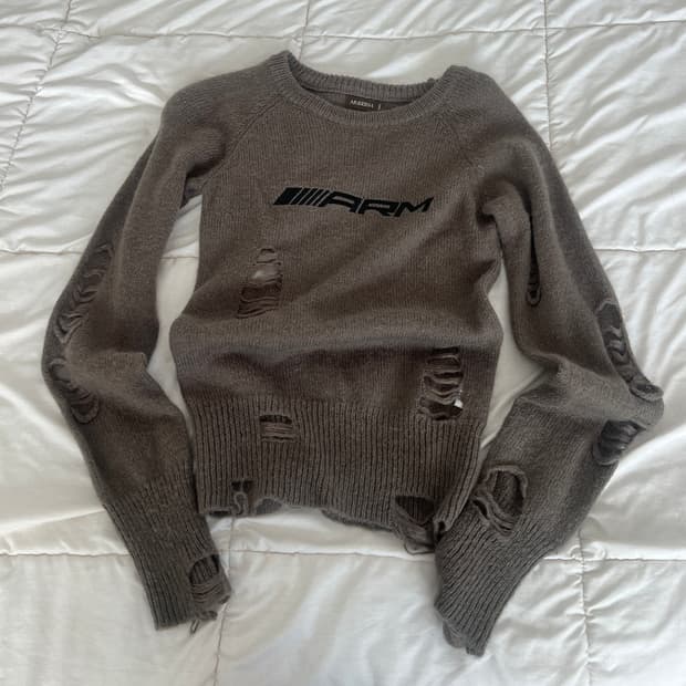 Ariseism 디스트레스드 니트 S