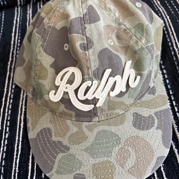 폴로 아플리케 볼캡 카모