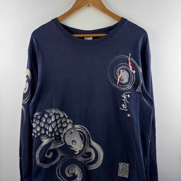 JPN 오리엔탈 코이 프린팅 롱슬리브1765