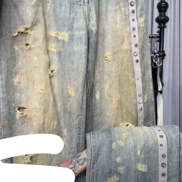 아케호무 y2k 데님팬츠