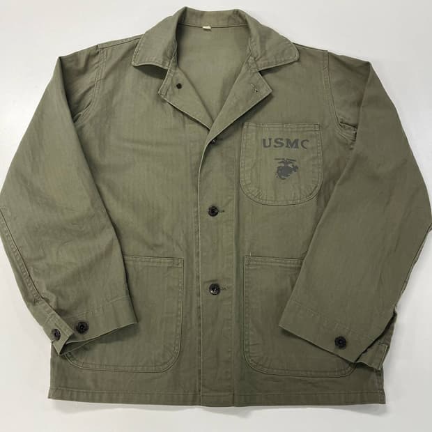 [슬림95] USMC P41 오리지널 헤링본 트윌(HBT) 유틸리티 자켓