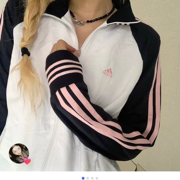 빈티지 아디다스 딸기우유 대만깔 져지