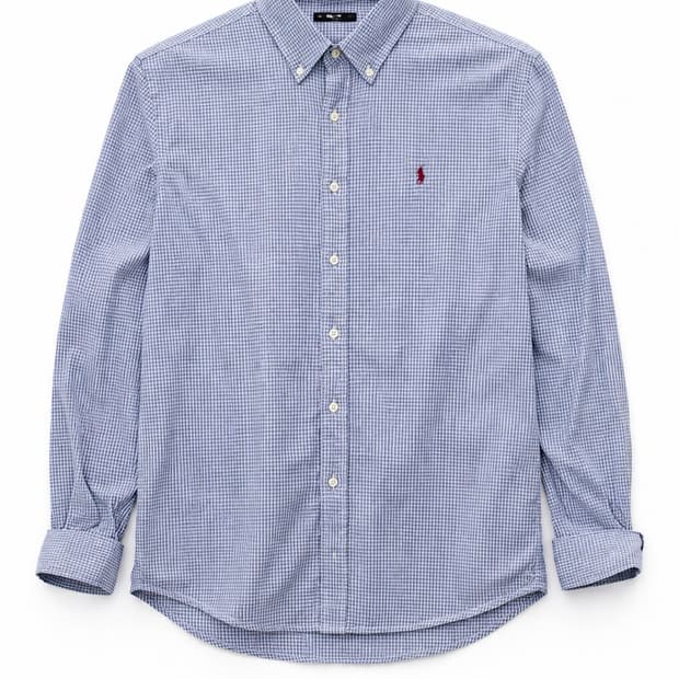 폴로 랄프로렌 체크 셔츠 네이비 L