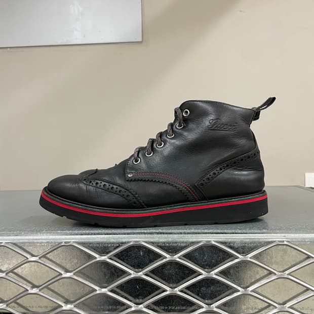 구찌 블랙 레더 부츠 8