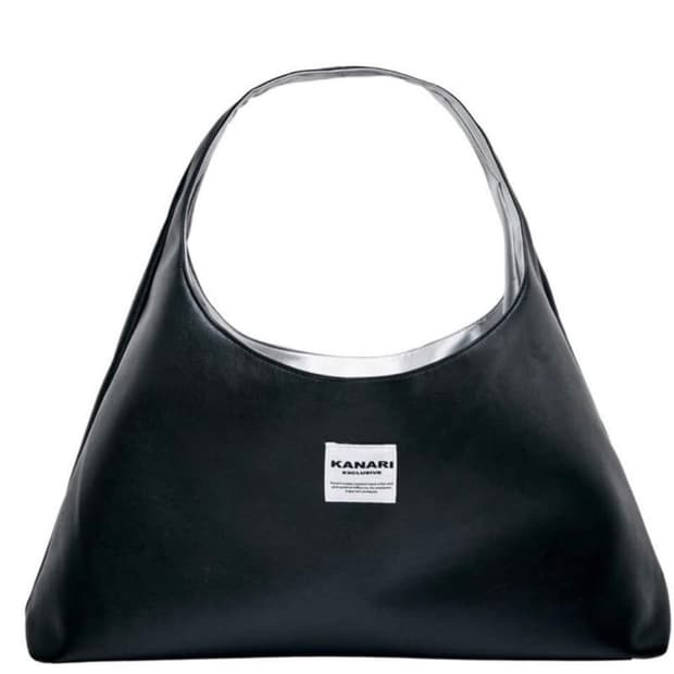 TWO WAY BAG -SILVER BLACK LEATHER