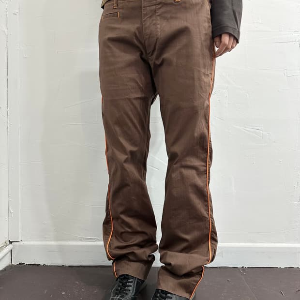 adidas orange detail pants