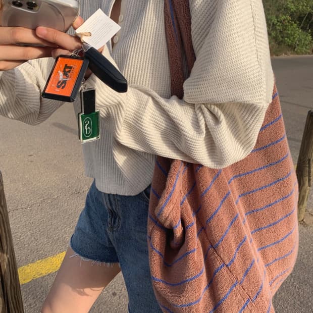 메이비베이비 디어리스트 퍼지 와플 버튼티셔츠 롱슬리브 긴팔 티셔츠