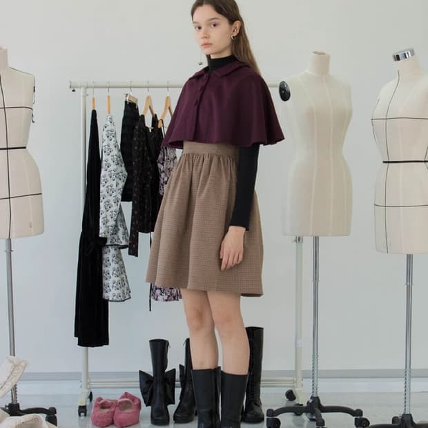 시눈 팬지 투피스 케이프 원피스