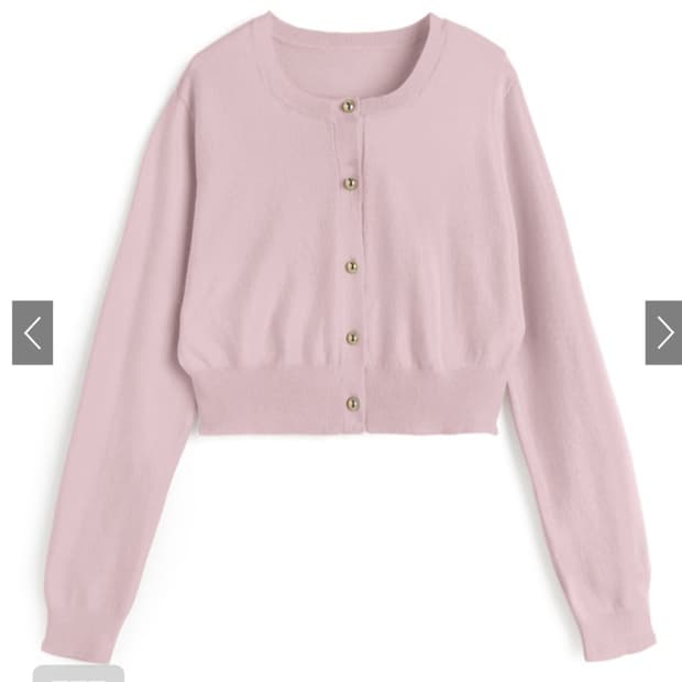 GRL 핑크 가디건 니트 스나계