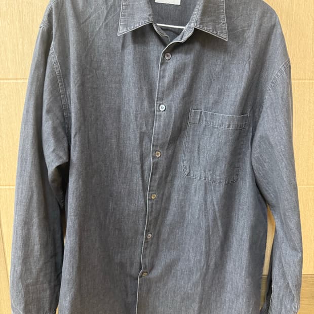 [M]마이라이브러리 퓨어데님셔츠 - 미드그레이