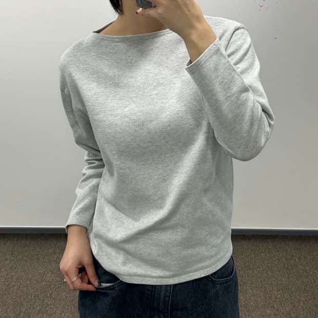 Saint james 사이드 포인트 멜란지 맨투맨