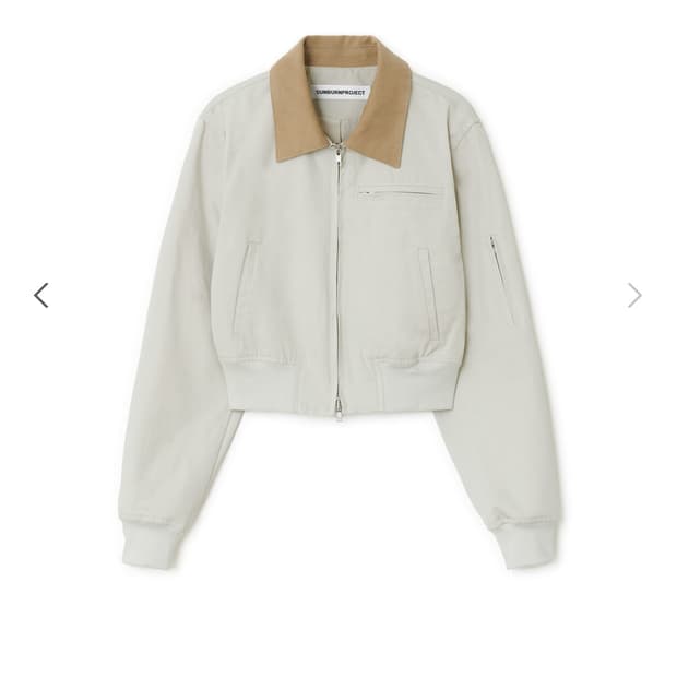 (새상품) 썬번프로젝트 Cotton Crop Jacket, BEIGE