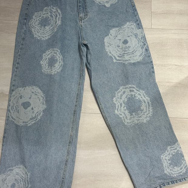 인템포무드 잉크 플라워 스팟 데님