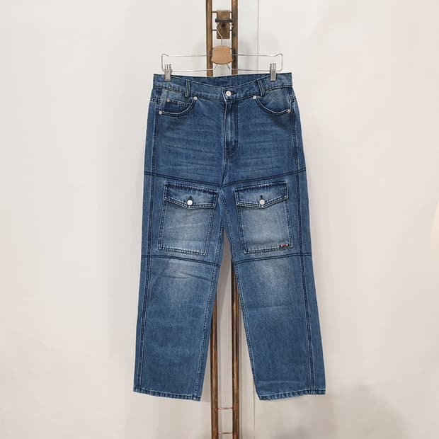 로맨틱크라운 포켓 데님 청바지 L (32)