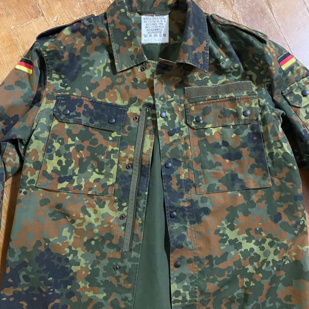 독일군 카모플라쥬 밀리터리 셔츠 자켓
